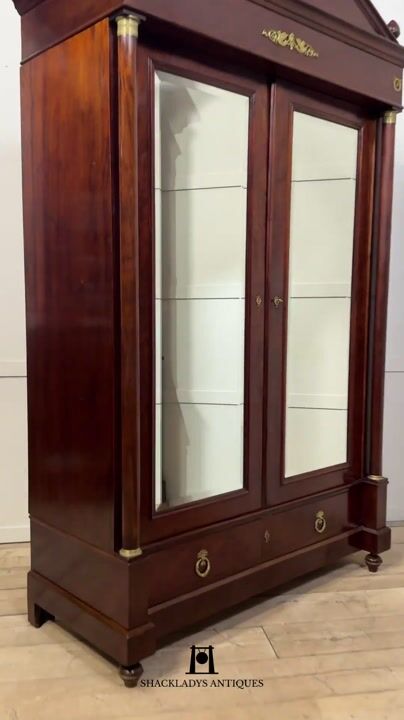 Film of Empire Style Mahogany Two Door Wardrobe