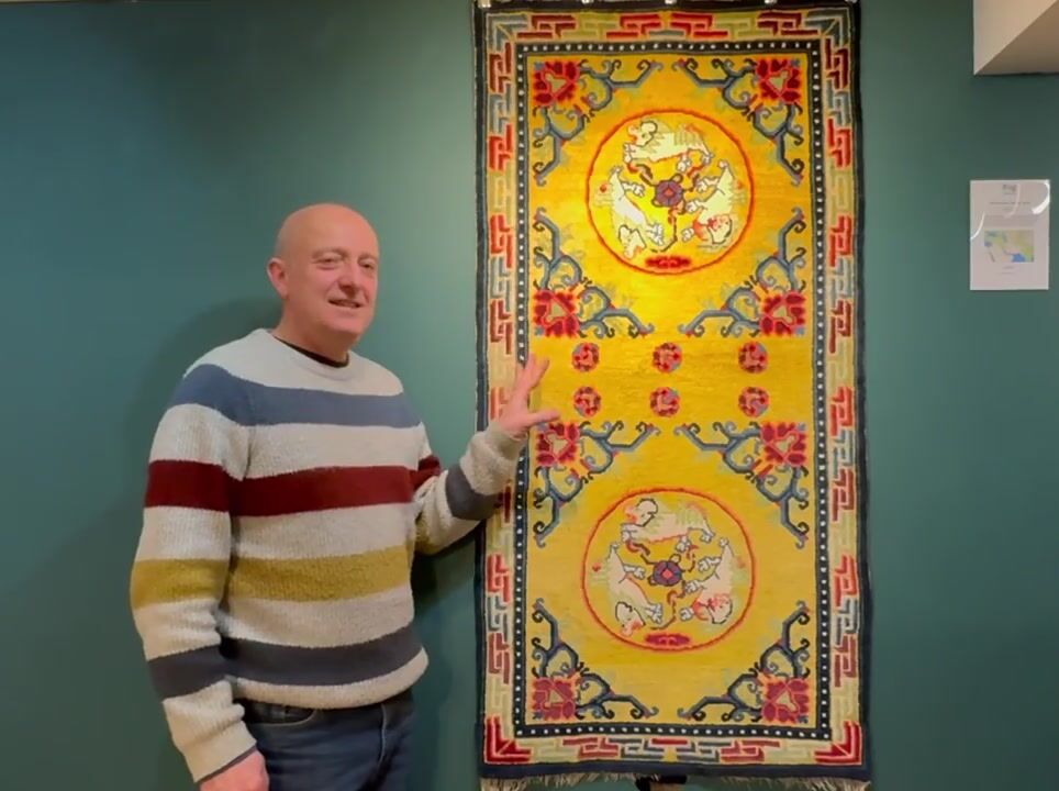 Film of Antique Chinese Ningxia Rug 1.50m X 0.76m