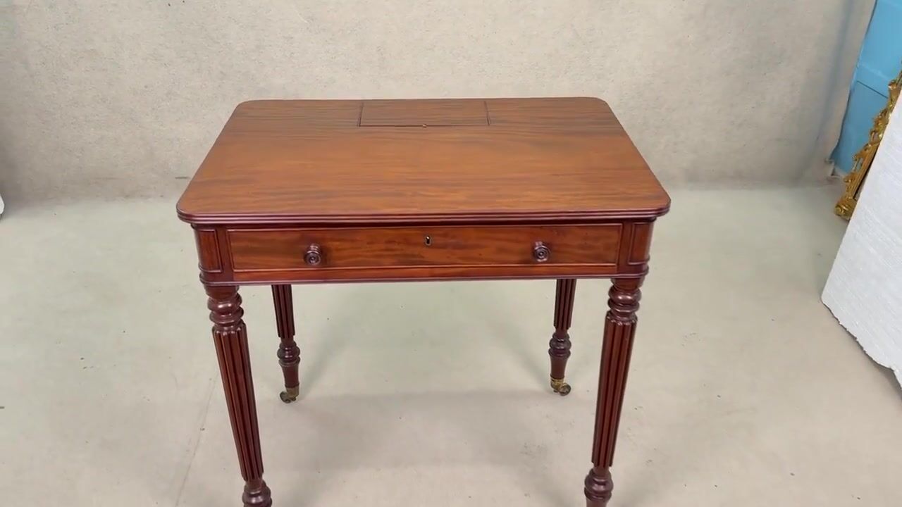 Film of Fine Regency Mahogany Chamber Writing Table