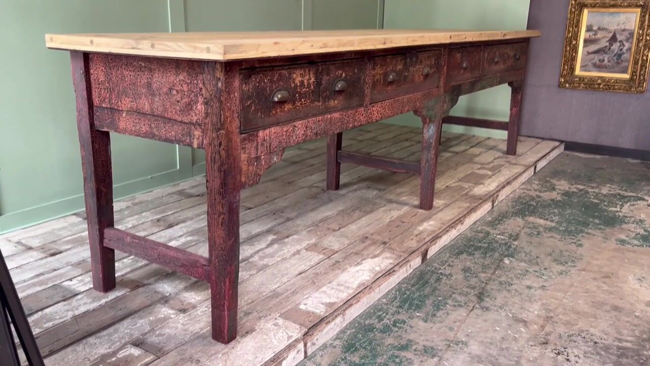 Film of Early 19th C. Pine Serving Table