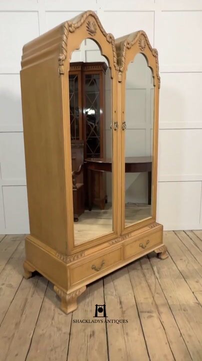 Film of Near Pair of Walnut Wardrobes