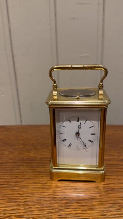 Film of French Brass Striking and Repeating Carriage Clock