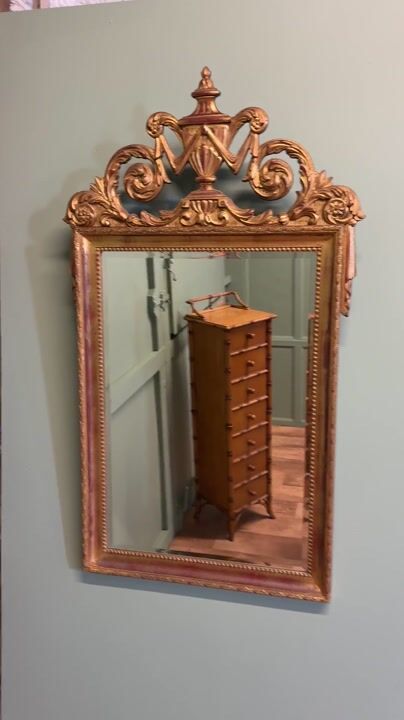 Film of Superb French Napoleon III Gilt Wall Mirror