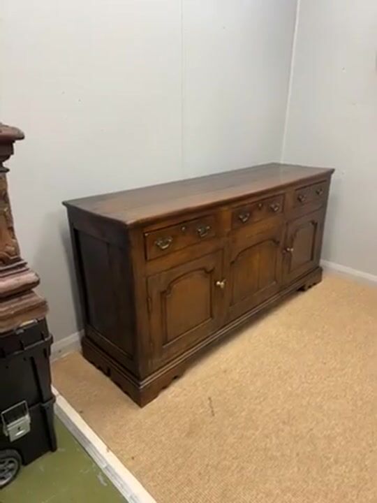 Film of 18th Century Georgian Oak Dresser Base
