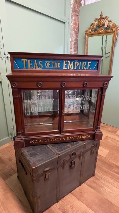 Film of Victorian Empire Tea Cabinet, Tea Room, Cafe Display
