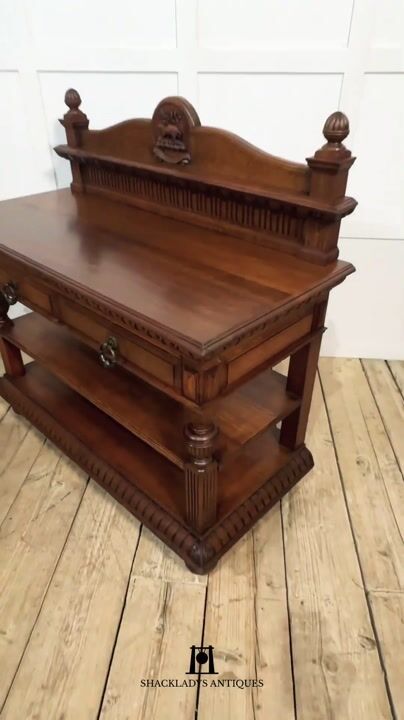 Film of Carved Oak Serving Table
