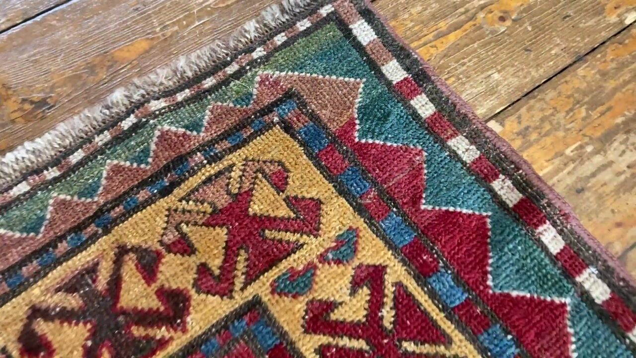 Film of Antique Caucasian Kazak Rug 2.43m X 1.62m