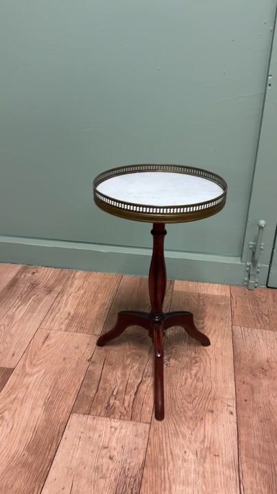 Film of Napoleon III Marble and Brass Top Wine Table