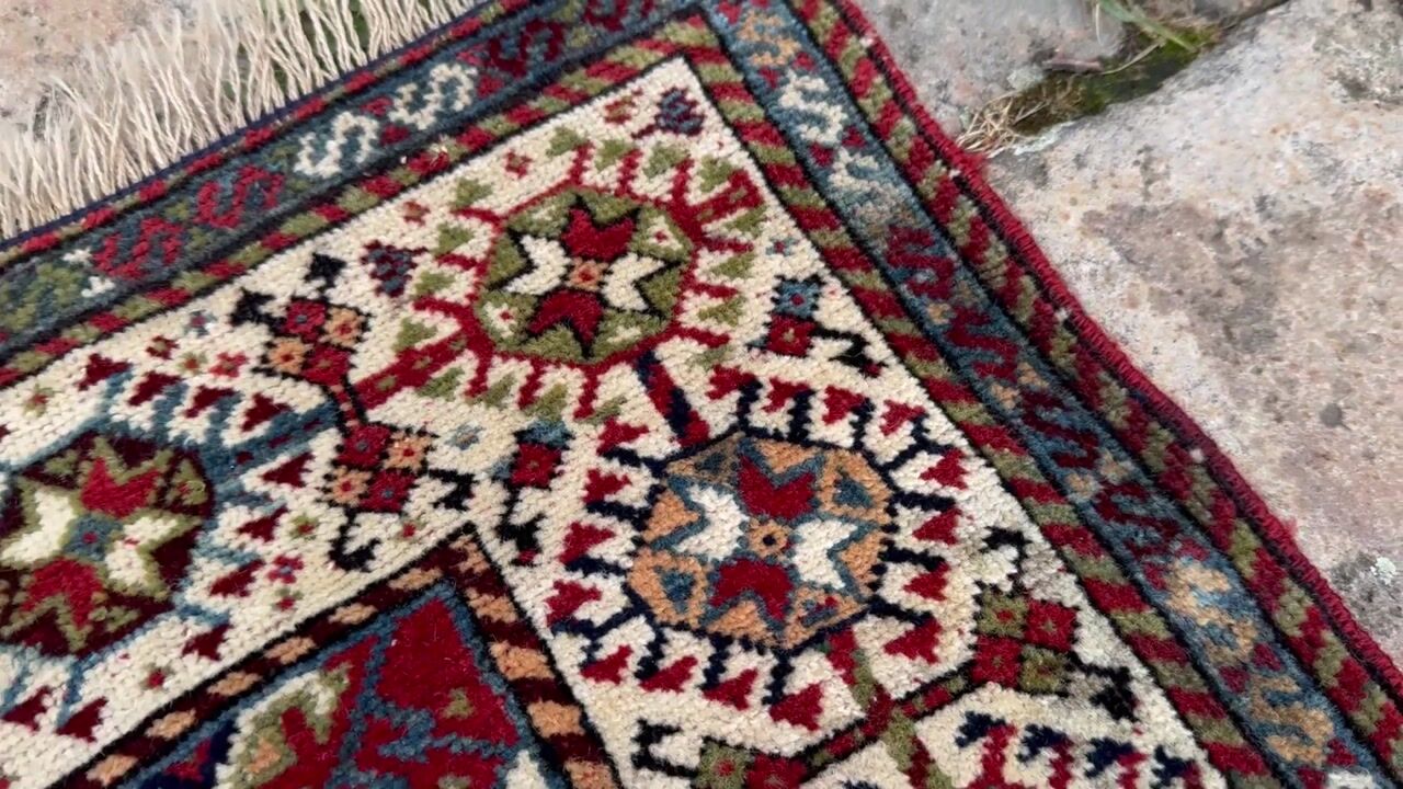 Film of Antique Tribal Shekarlu Rug 1.97m X 1.26m