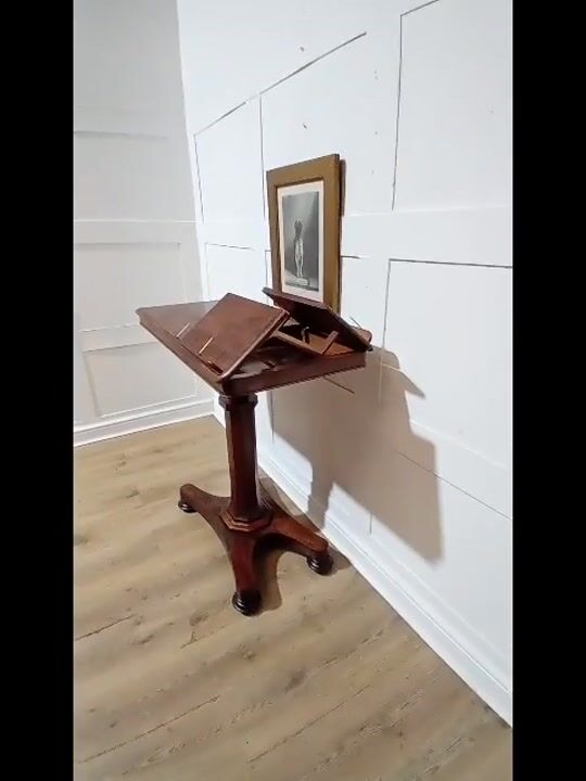 Film of Antique Victorian Reading Table C1860-80