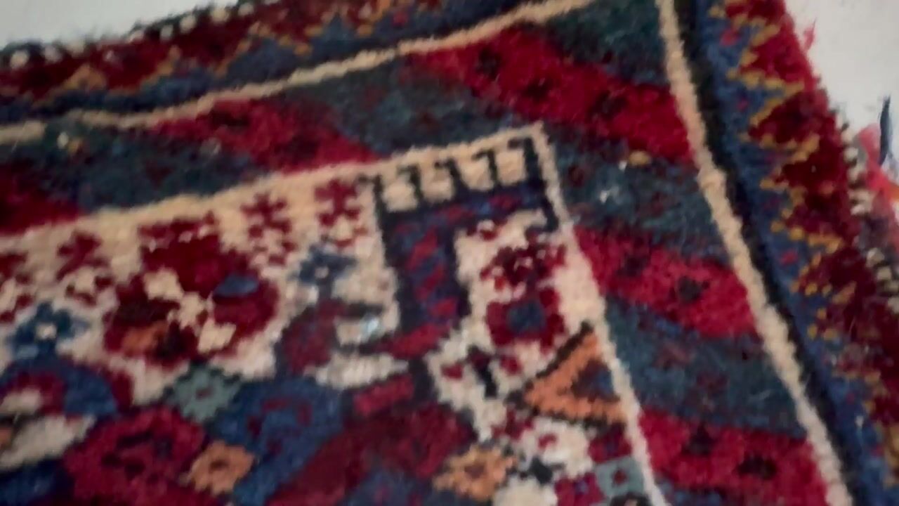 Film of Antique Qashqai Khorjin Bag 0.53m X 0.26m