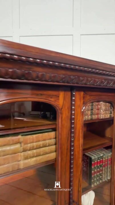 Film of 19th Century Rosewood Glazed Bookcase