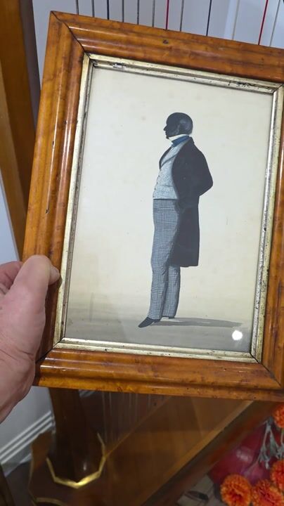 Film of Fine & Well-executed Hand-cut Full-length Silhouette of a Gentleman (Att Frith)