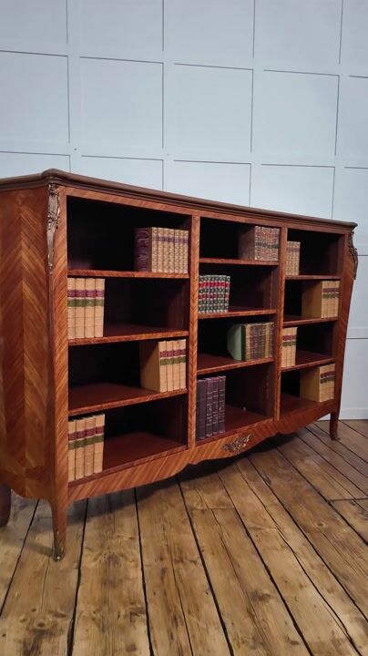 Film of A Louis Xv-style Kingwood and Gilt-metal Mounted Open Bookcase