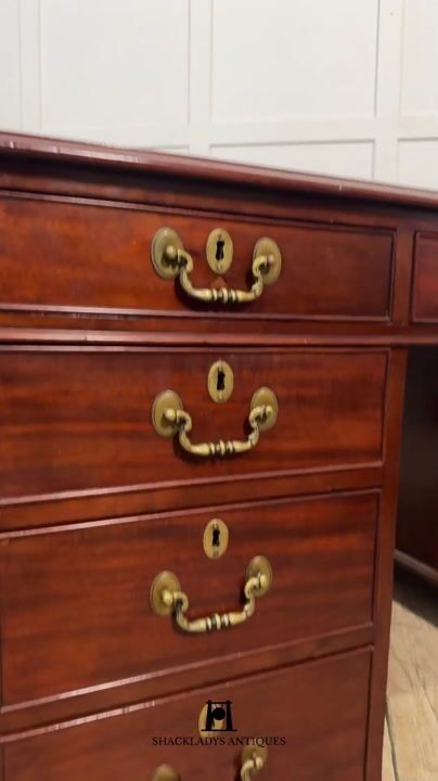 Film of Mahogany Partners Desk