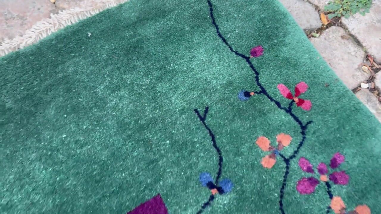 Film of Antique Chinese Art Deco Carpet 3.54m X 2.69m