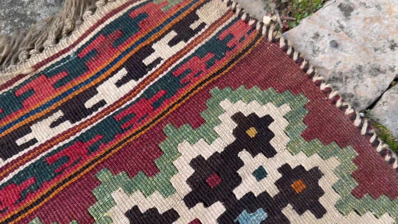 Film of Antique Qashqai Kilim 2.30m X 1.59m