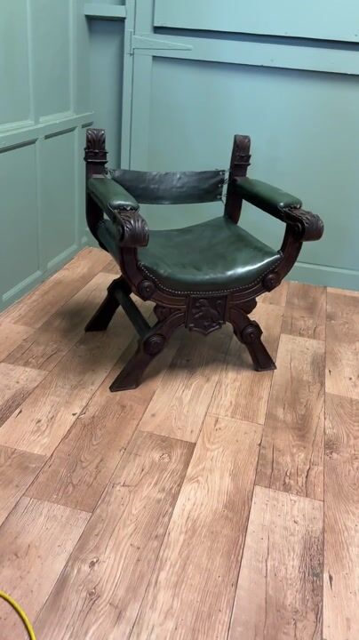 Film of A Handsome Piece, 19th Century X Framed Desk Chair