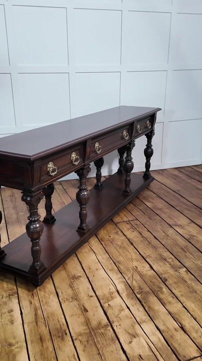 Film of Jacobean Style Oak Dresser Base