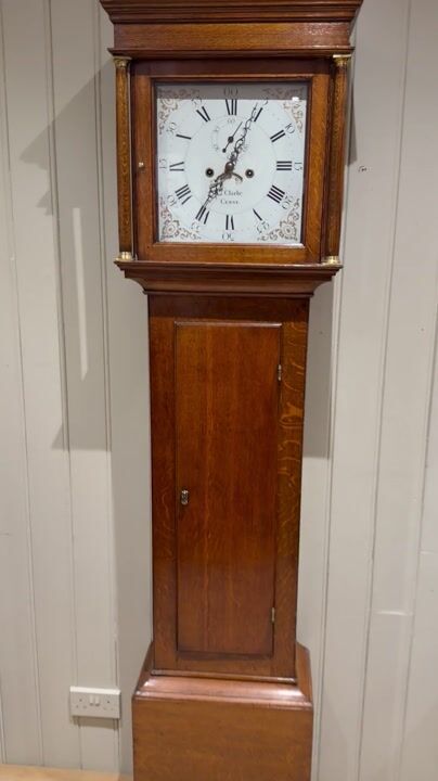Film of Late Georgian Oak Longcase Clock