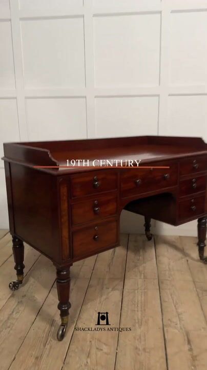 Film of 19th Century Mahogany Writing Table