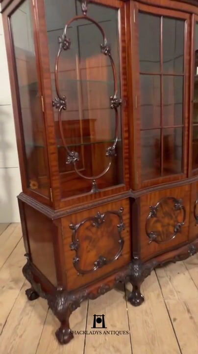 Film of Chippendale Revival Display Cabinet