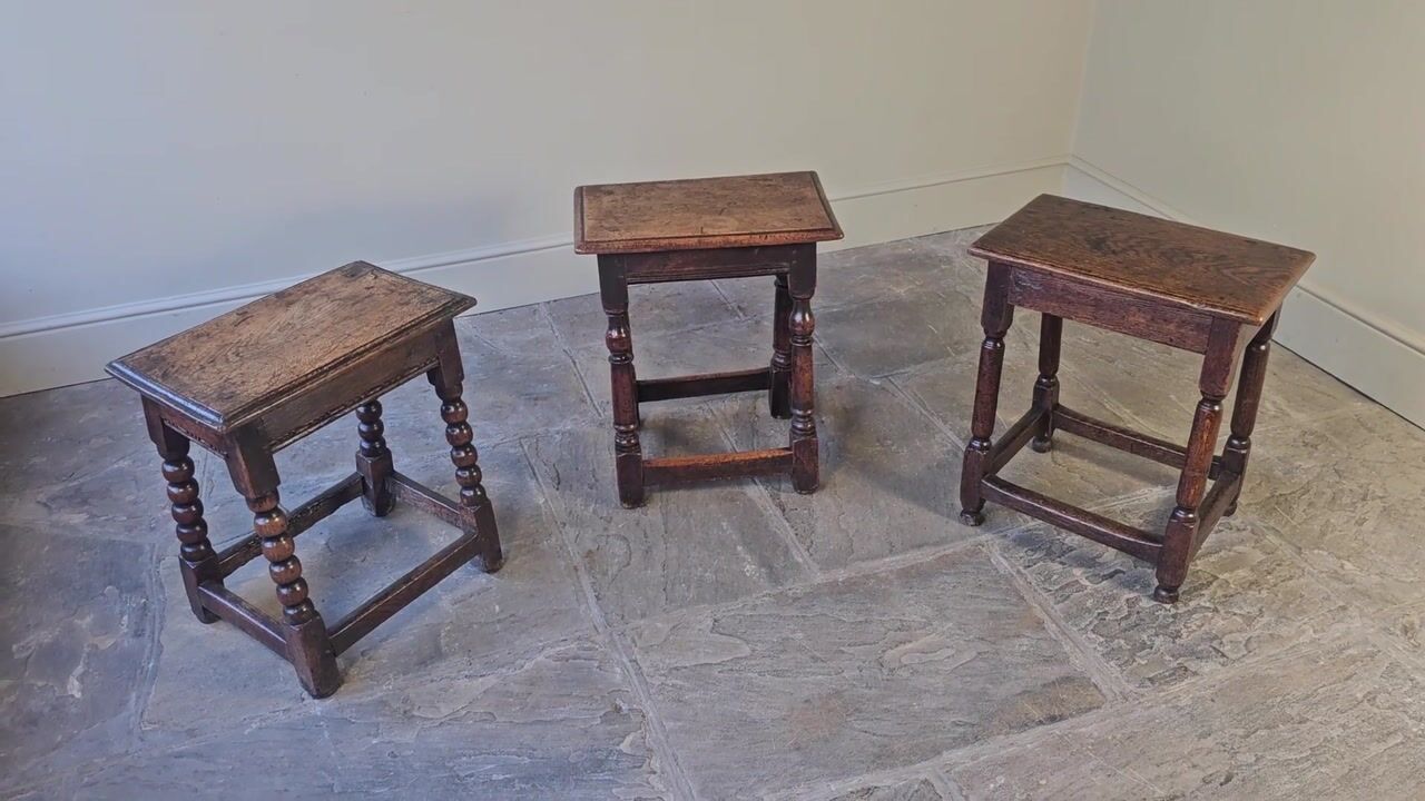 Film of 17th Century Walnut Joint Stool
