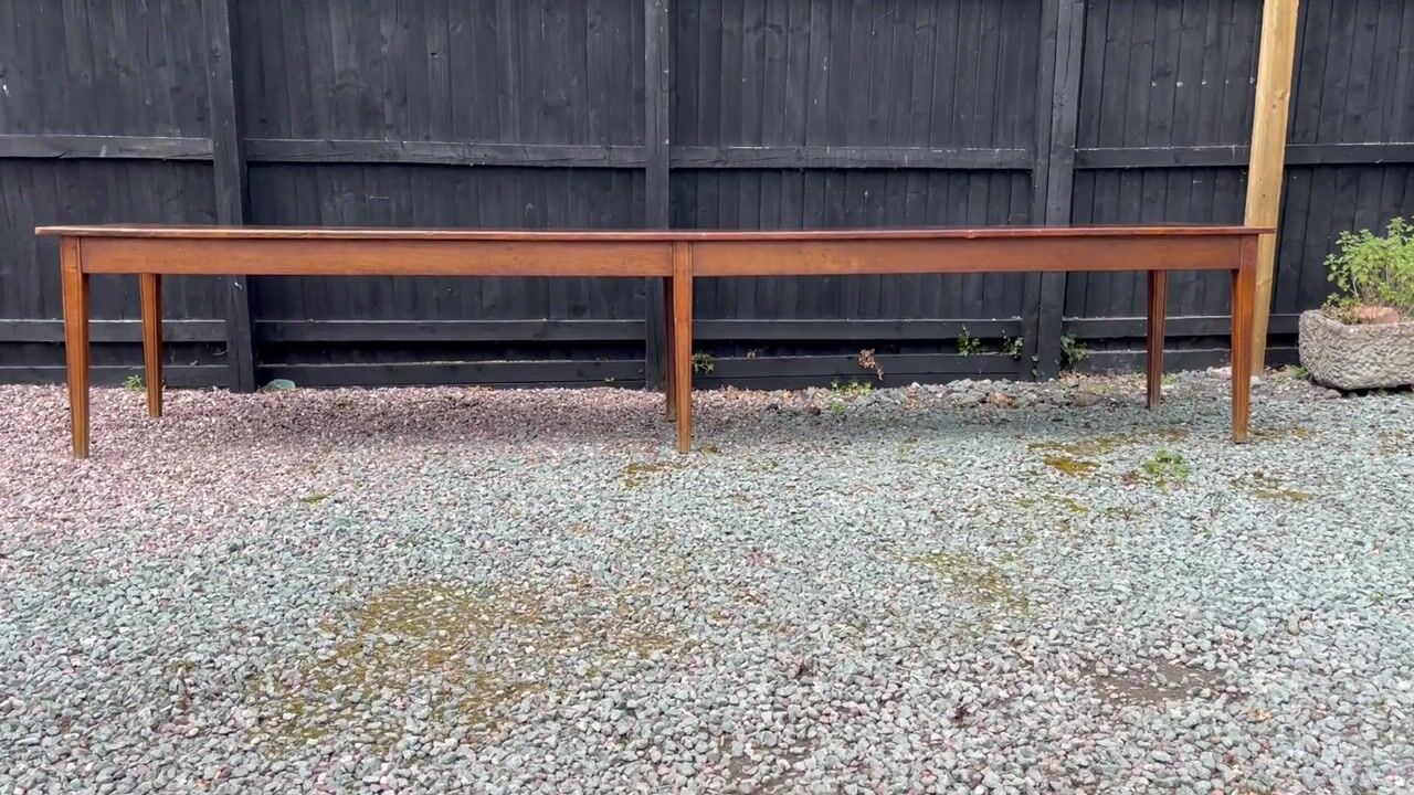 Film of 19th C. French Cherrywood Farmhouse Table - 3.8m