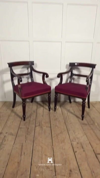 Film of A Pair of George IV Mahogany Armchairs