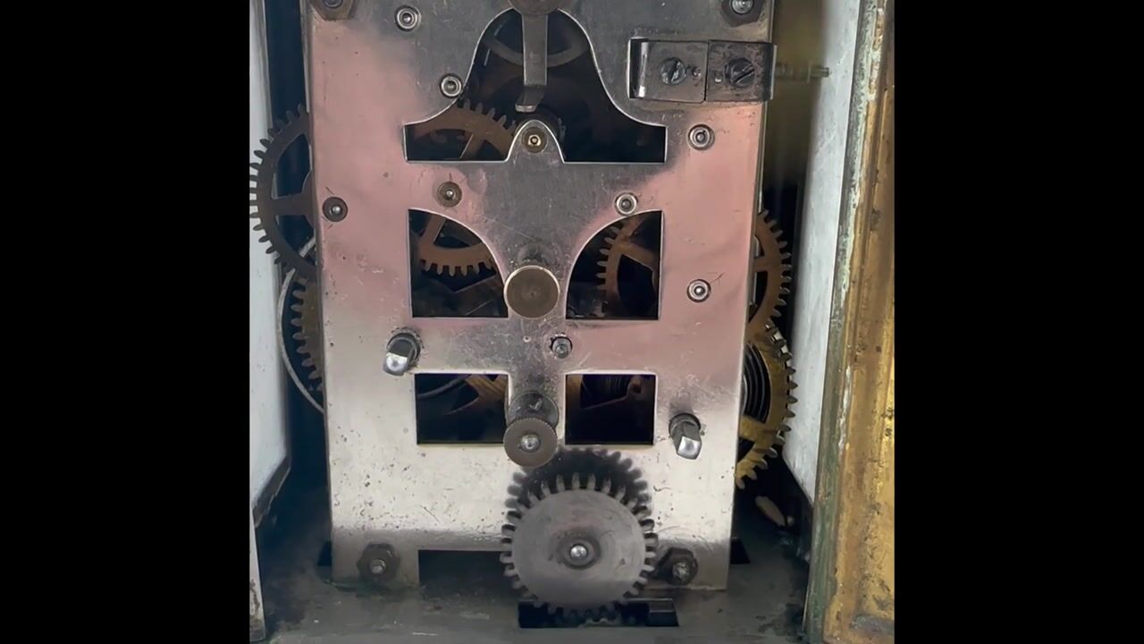 Film of German Edwardian Musical Alarm Carriage Mantel Clock – Ornate Gilt & Silvered Case C.1900