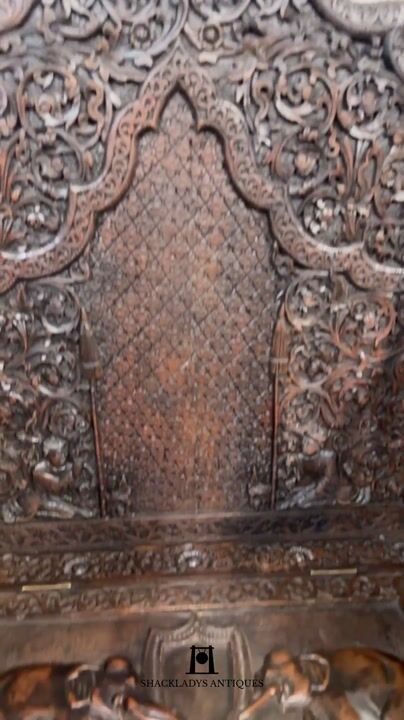 Film of Pair of 19th Century Carved Ceremonial Armchairs