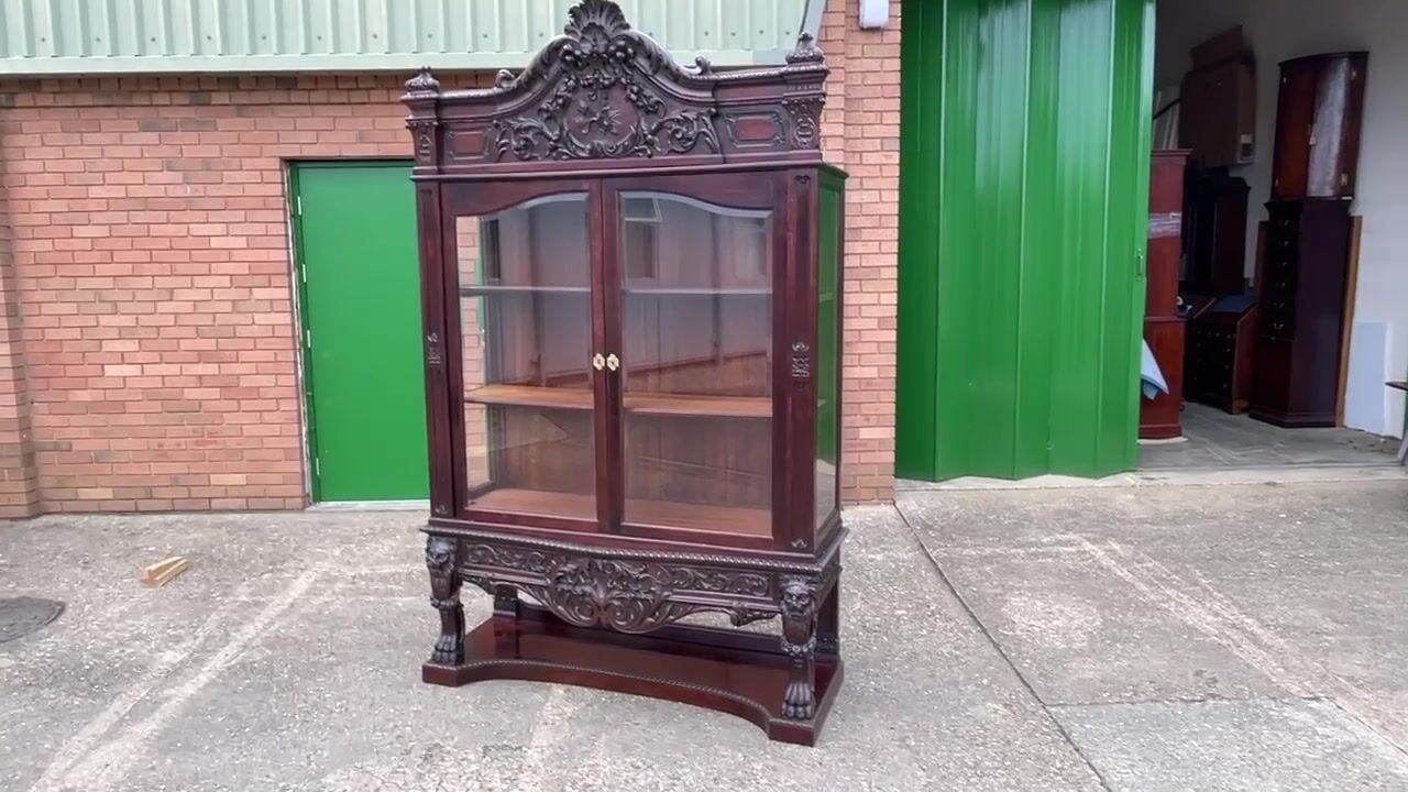Film of 19th Century Mahogany Display Cabinet