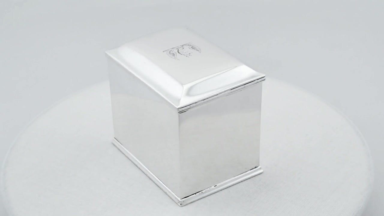 Film of Antique George III Sterling Silver Tea Caddy (1763)