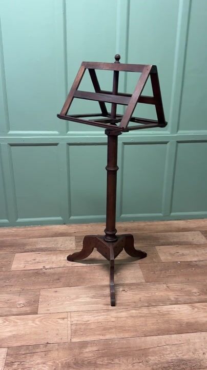Film of 19th Century Oak Duet Music Stand or Reading Stand