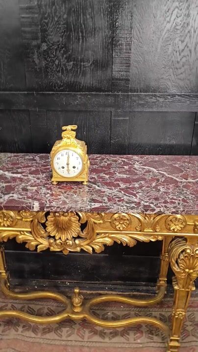 Film of Antique French Ormolu Pendule D'officier Clock - Fully Restored and Working