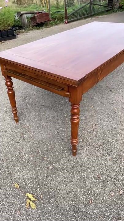 Film of French C19th Cherrywood Extending 12 Seater Dining Table