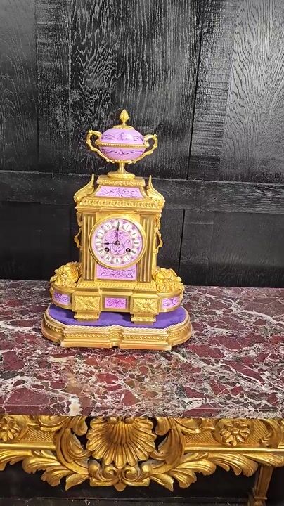 Film of Ormolu and Sèvres Porcelain Clock by Achille Brocot - Fully Restored and Running