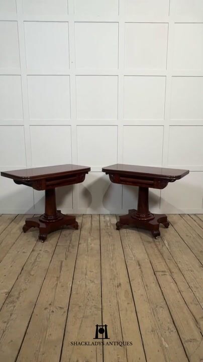 Film of Pair of Mahogany Tea Tables
