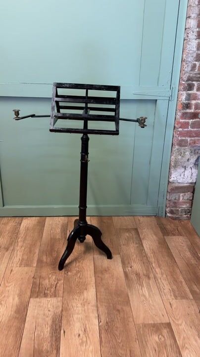Film of Arts & Crafts Candlelit Duet Music Stand or Reading Stand