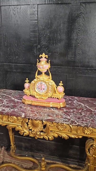 Film of Ormolu and Sèvres Porcelain Antique French Clock by Achille Brocot - Fully Restored